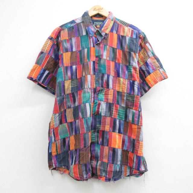 ラルフローレン 80s 長袖シャツ パープルチェック L | 古着 26aug2