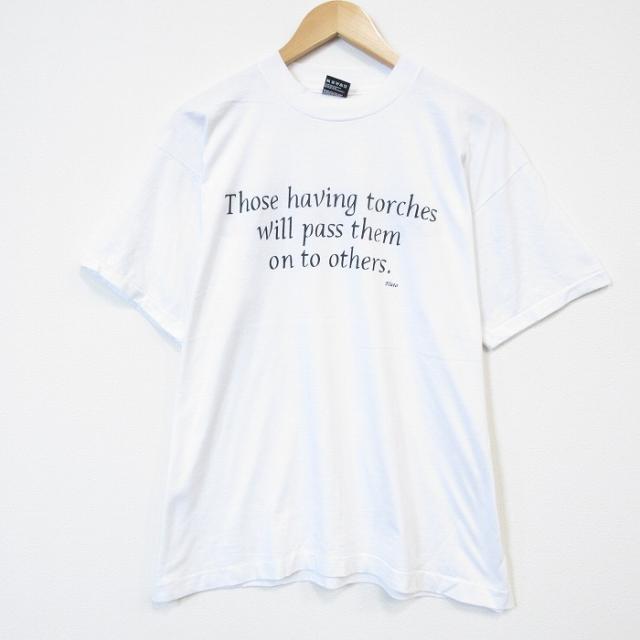90s 半袖Tシャツ メッセージ ホワイト XL | 古着 26aug27 中古