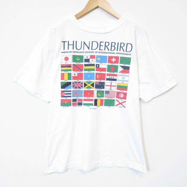 90s 半袖Tシャツ 国旗 ホワイト XL | 古着 26aug27 中古