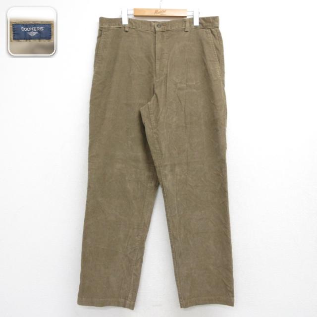 古着 DOCKERS ドッカーズ コーデュロイ パンツ メンズ コットン ブラウ
