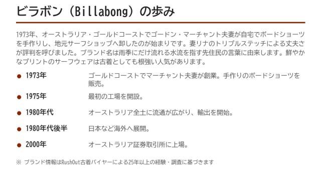 BILLABONGの歩み