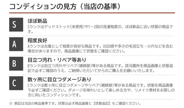コンディションの見方（当店の基準）