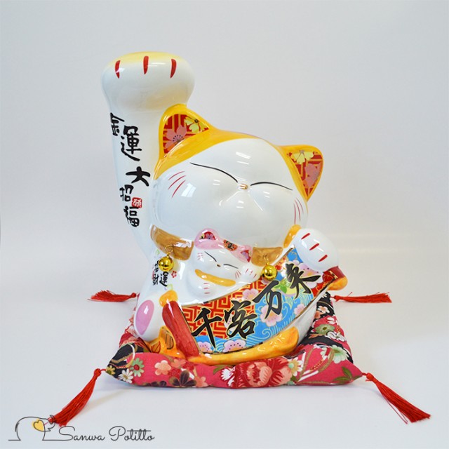 低価特価 招き猫 まねきねこ まねき猫 特大 左手 右手 黄色 パステルカラー ホワイト 白 置物 人運 開運招福 開店祝い商売繁盛 千客万来 縁結び 子の通販はau PAY マーケット - 三和ポチット|商品ロッ 日本製得価