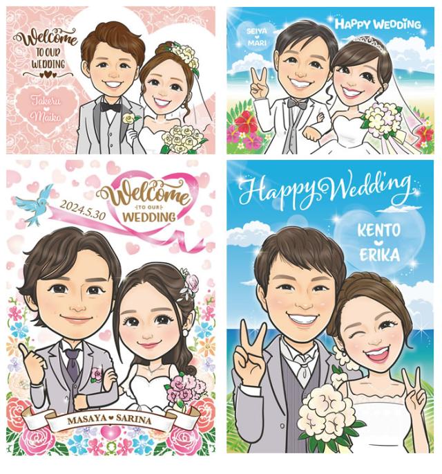 素敵にキラキラ輝く似顔絵3