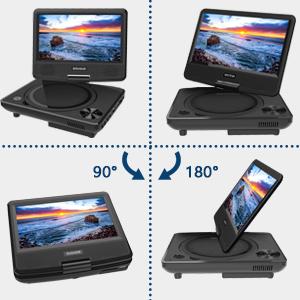 ポータブルDVDプレーヤー 7.5インチ 単3形乾電池式 6時間再生可能 Amazon | BIGASUO ポータブルDVDプレーヤー 7.5インチ 単3形
