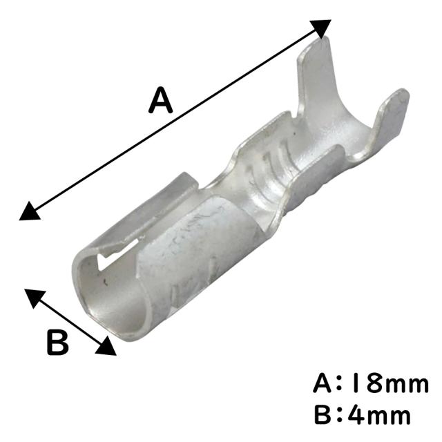 丸型ギボシ端子 メス 50個セット ギボシ端子セット