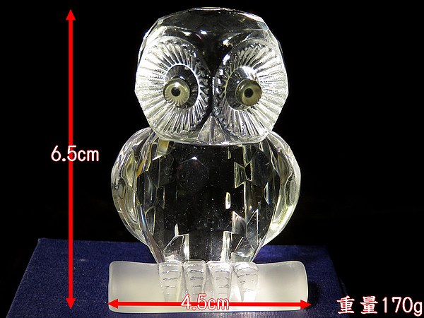 ガラスの置き物 フクロウ