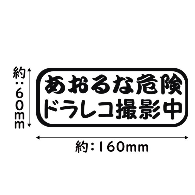 ステッカー あおるな危険 ドラレコ 撮影中 カッティングステッカー