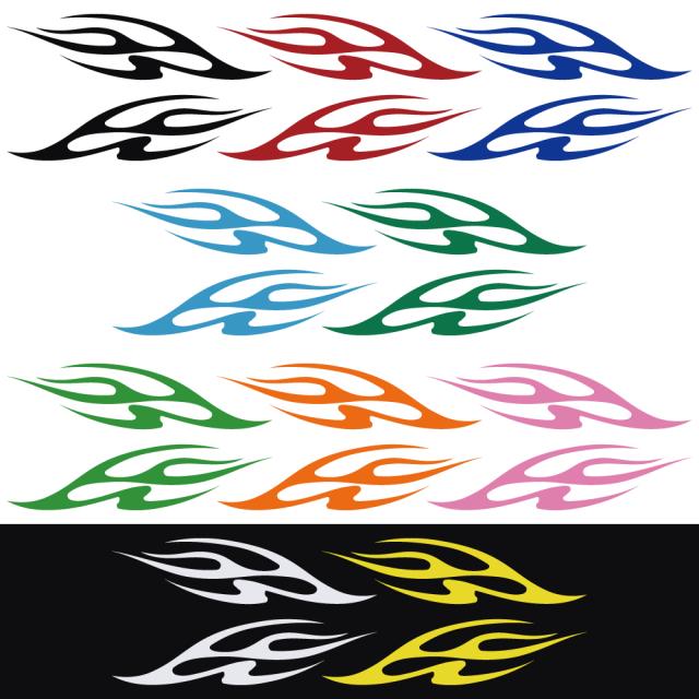 ステッカー デカールステッカー ファイヤーパターン カッティングステッカー