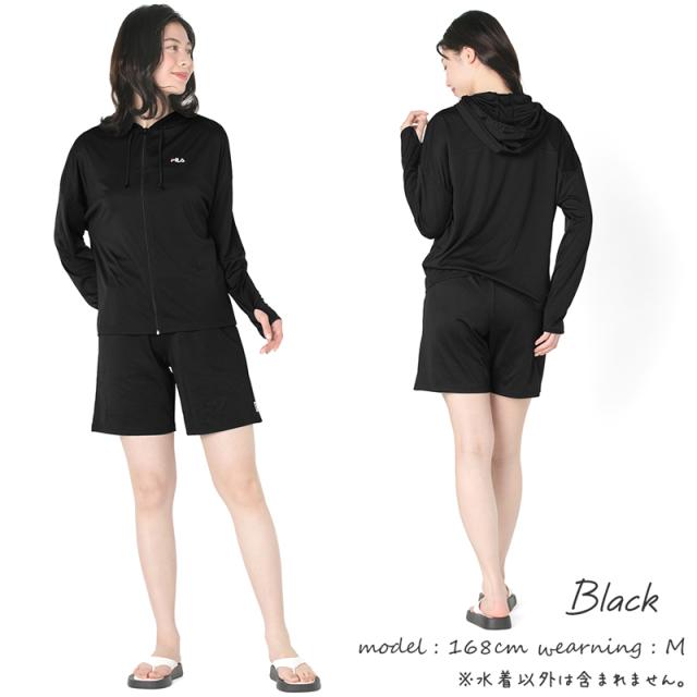 FILA フィラ 4点セット 水着 フィットネス レディース 半袖 フィットネス水着 マルチウェア 体型カバー 《レビュー記入で送料無料》 UVカット LL 2L L M ぽっちゃり 20代 30代 40代 50代 60代 ママ ミセス シンプル 324601