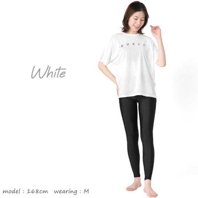 【14%OFF!!】 RUSTY ラスティ 水着 3点 セット 体型カバー レディース 水陸両用 Tシャツ スポブラ 《レビュー記入で送料無料》 レギンス ヨガ ピラティス スポーツ ウェア マルチウェア セパレート M L 9号 11号 体型カバー ママ ミセス シンプル