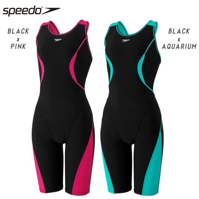 speedo スピード オールインワン フィットネス 水着 レディース ノースリーブ レーサーバック 上下一体型 《レビュー記入で送料無料》 水泳 競泳 プール ママ ミセス シンプル S M L LL O 送料無料 SFW12355 ルースンアップニースキン Feel Up Loosen Up Kneeskin