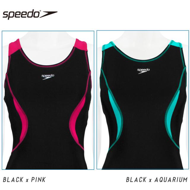 speedo スピード オールインワン フィットネス 水着 レディース ノースリーブ レーサーバック 上下一体型 《レビュー記入で送料無料》 水泳 競泳 プール ママ ミセス シンプル S M L LL O 送料無料 SFW12355 ルースンアップニースキン Feel Up Loosen Up Kneeskin