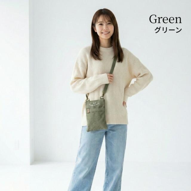 Green グリーン着用イメージ Lafiel 365 帆布サコッシュ 斜め掛けでおしゃれに身軽