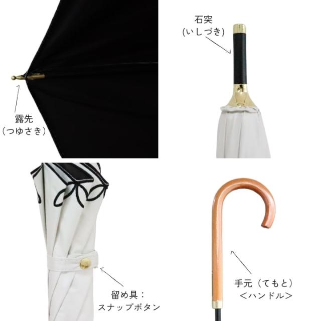 フルール 長傘 uv 紫外線カット 冷感 刺繍リボン おすすめ 送料無料 あっぷる本舗