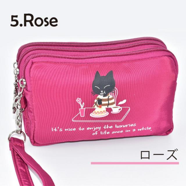 猫好き必見！キュートな黒猫デザインのフェイクファーポーチ