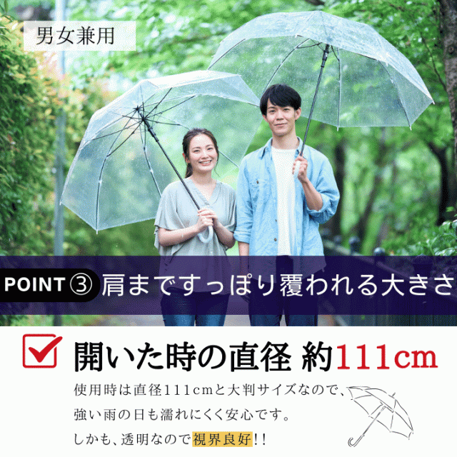 ビニール傘 ビニール傘 65cm 耐風傘 通学用 通勤用