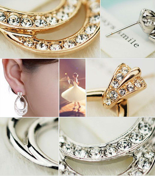 フープピアス 1ペア(2個) スワロフスキーエレメント K18ゴールド 18金 K18YG K18WG スワロ メール便OK モモダイヤ