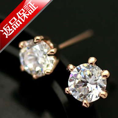 ピアス 1個CZダイヤ(キュービックジルコニア) K18ゴールド 18金 K18YG K18WG ハート メール便OK モモダイヤ