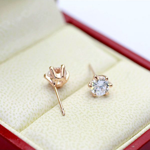 ピアス 1ペア(2個) CZダイヤ(キュービックジルコニア) K18ゴールド 18金 K18YG K18WG ハート メール便OK モモダイヤ