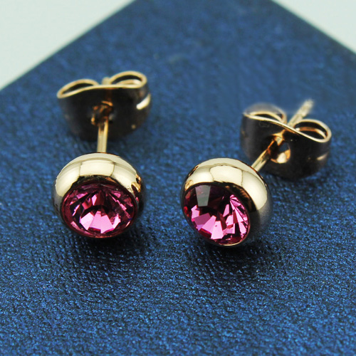 ピアス レディース スワロフスキー 18金GF 18k ピンクゴールド