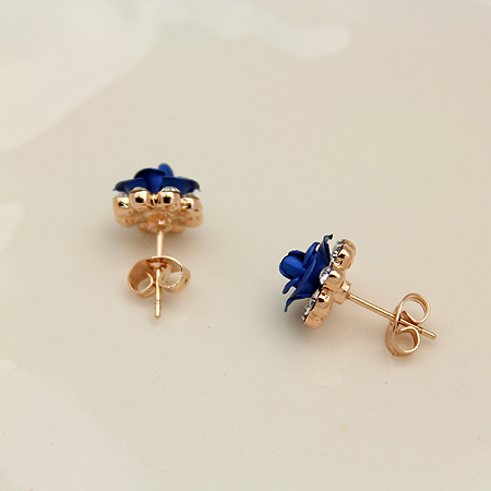 ピアス レディース ローズ バラ 薔薇 薔薇の花 バラの花 1ペア(2個) スワロフスキーエレメント K18ゴールドメッキ 18金 K18YG K18WG スワロ ローズ 18k バラ 薔薇 メール便OK モモダイヤ