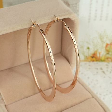 フープピアス 1ペア(2個) スワロフスキーエレメント K18ゴールドメッキ 18金 18k K18YG K18WG スワロ メール便OK モモダイヤ【RCP】