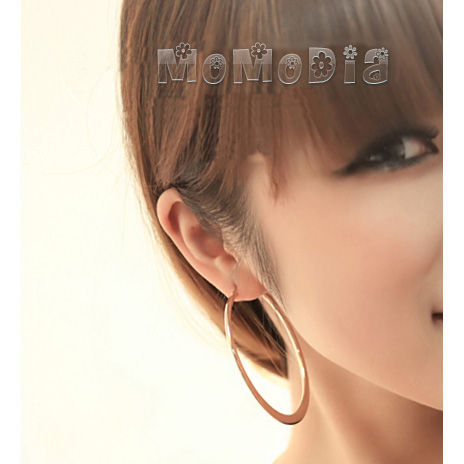 フープピアス 1ペア(2個) スワロフスキーエレメント K18ゴールド 18金 K18YG K18WG スワロ メール便OK モモダイヤ