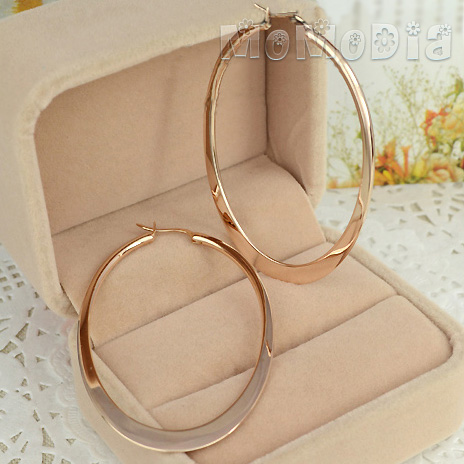 フープピアス 1ペア(2個) スワロフスキーエレメント K18ゴールド 18金 K18YG K18WG スワロ メール便OK モモダイヤ