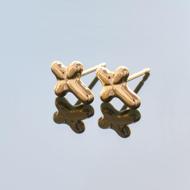 18k 十字架 ピアス 18金 レディース k18