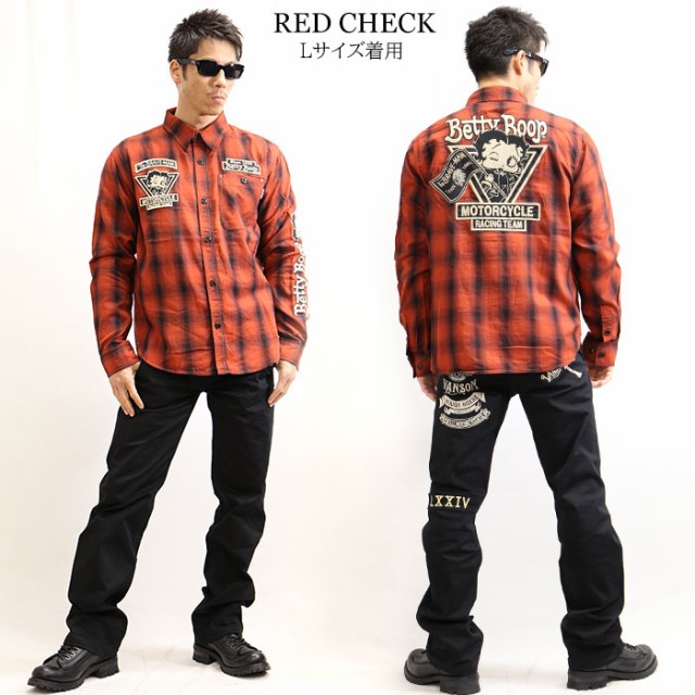 される㊝ チェックシャツ bbb-2004の通販はau PAY マーケット - BICKS Market|商品ロットナンバー:424649626 THE BRAVEMAN×BETTY BOOP 長袖シャツ フロント