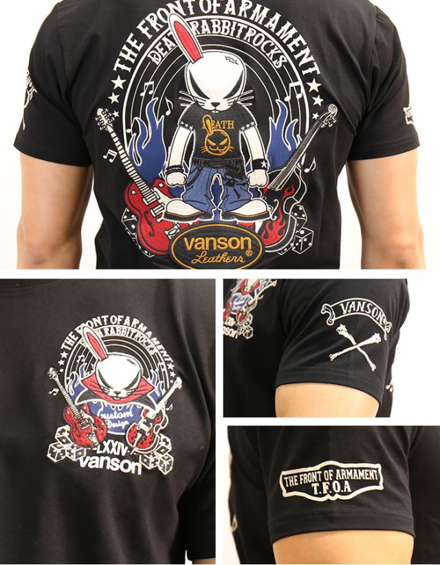 全ての ベア天竺半袖tシャツ Vanson Crows Worst バンソン 武装戦線 コラボ デスラビット Crv Ss New限定品 Mawaredenergy Com