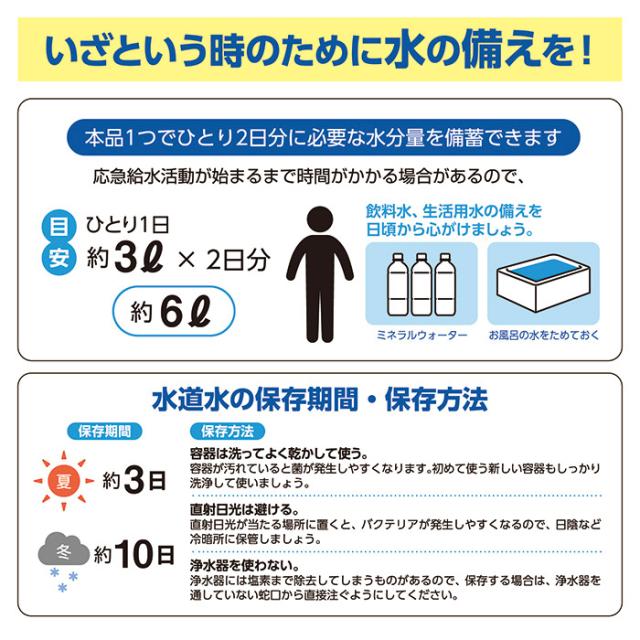 背負えるウォーターバッグ6L