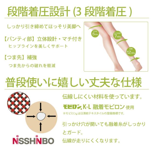 レッグスキンケア LEGOO・レッグー RG-06・着圧ノンラン ストッキング スクワラン シルクアミノ酸 オリーブオイル シアバター