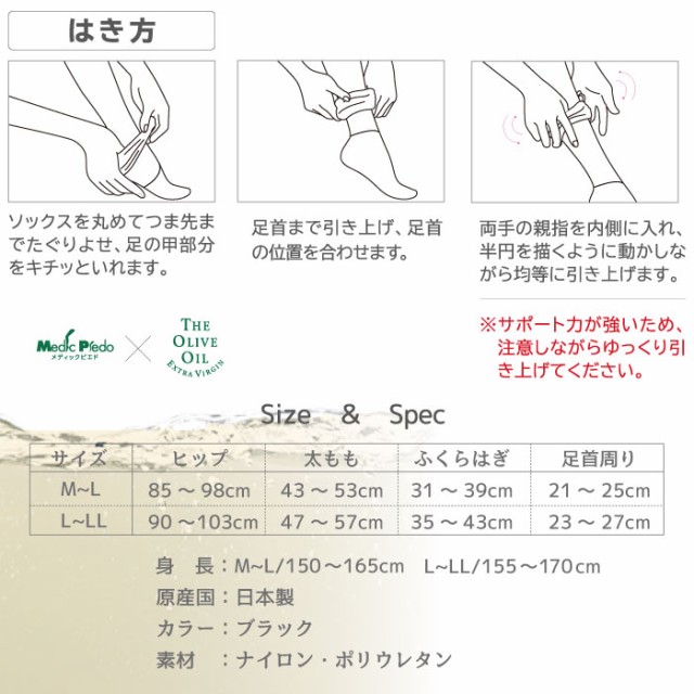 メディックピエド 一般医療機器 オリーブ 骨盤着圧レギンス 10分丈