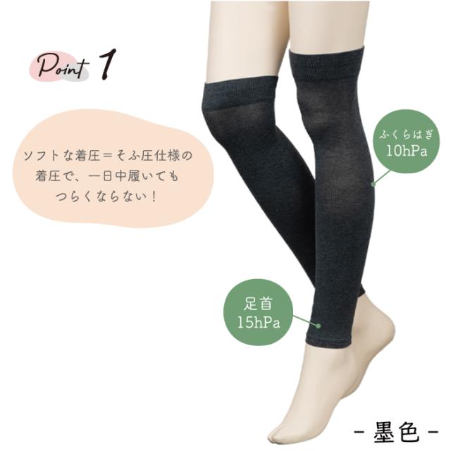 ムクミラク そふ圧サポーター　弱圧設計で履きやすい