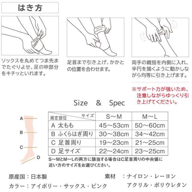 メディックピエド 一般医療機器 オリーブ おやすみ着圧綿混オーバーニー