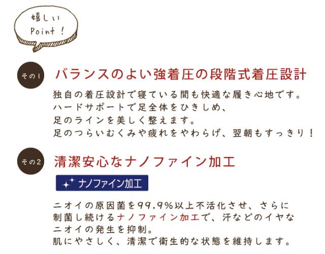 おやすみ綿混オーバーニー　オープントゥ　メディックピエド　着圧カルテ