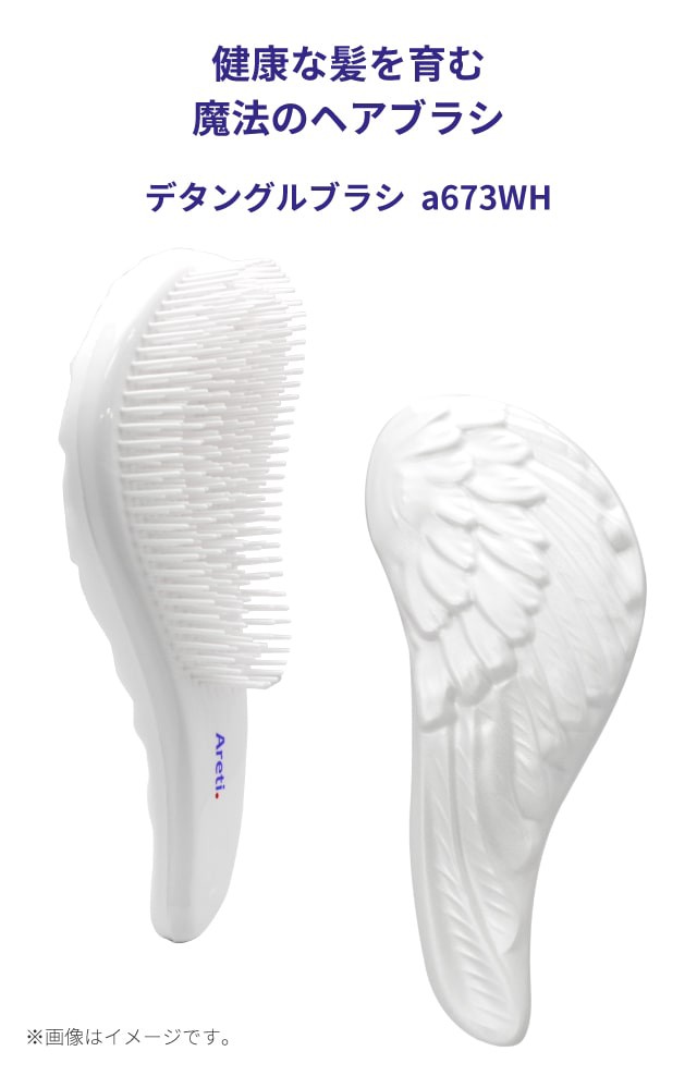 ヘアブラシ携帯用デタングル多層設計ブラシ絡まない美髪スカルプケアマッサージAreti(アレティ)a673IDG