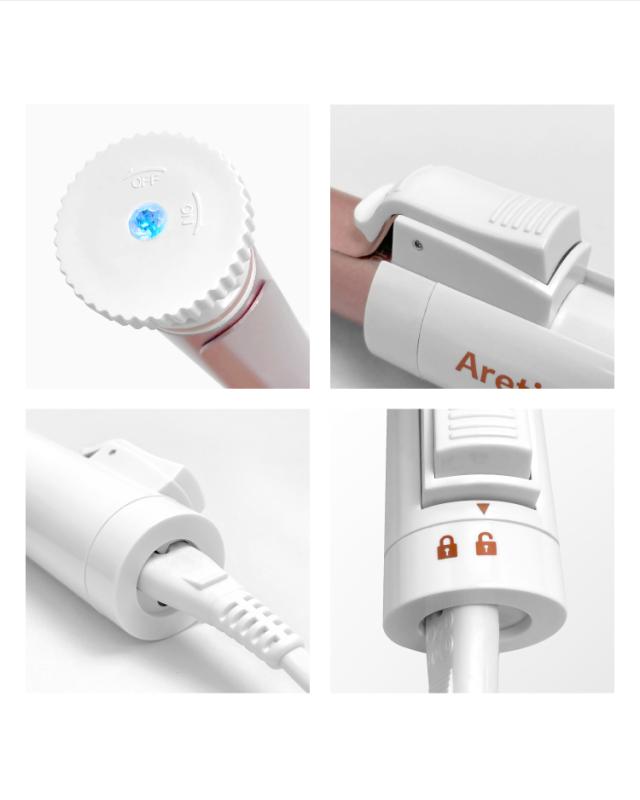 伸縮式カールアイロンポータブルミニ<本当に小さくなるヘアアイロンパズル>Areti(アレティ)i703ヘアアイロン/海外対応