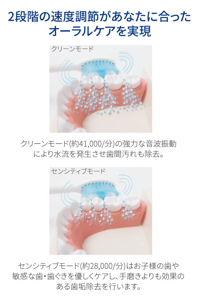 電動歯ブラシプロフェッショナルビューティーケアMIGAKI/音波式2段階速ブラシ4本付き海外兼用Areti(アレティ)t1731IDG