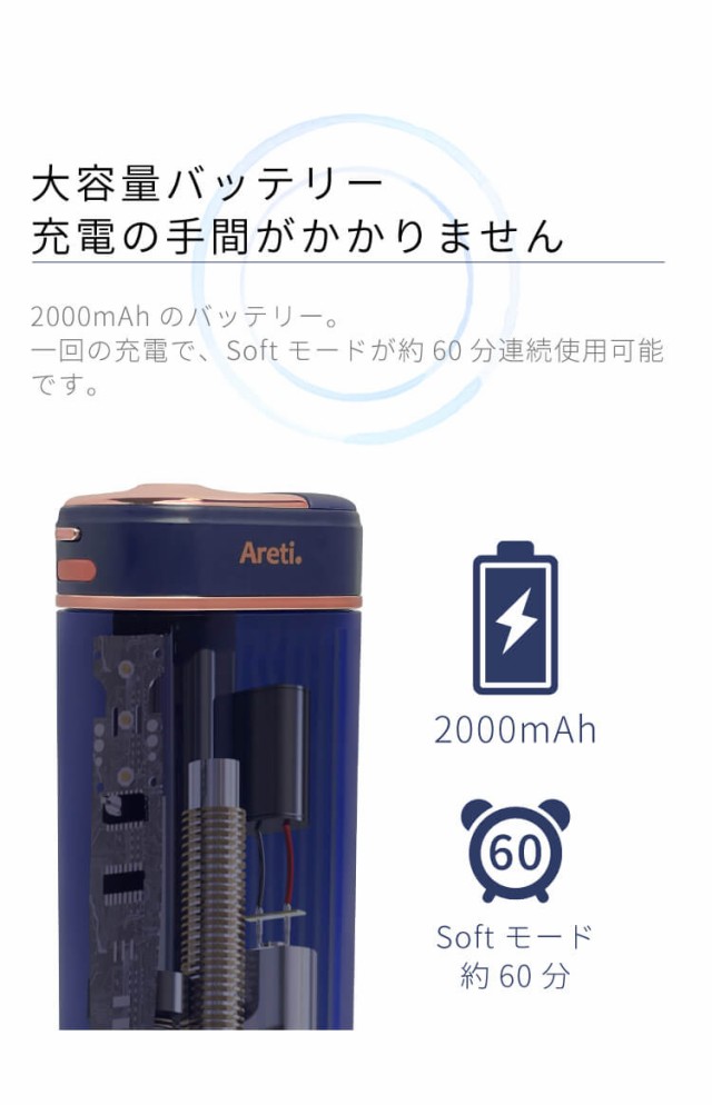 プロフェッショナル 口腔洗浄機 ポータブル 口臭 ケア 歯垢 デンタルフロス 伸縮式 USB 充電式 携帯 Areti(アレティ) t2112IDG Jet2 海外対応 海外兼用