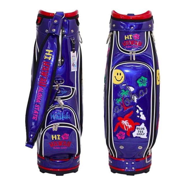 ブルーティーゴルフ BTG-CB020 ハイ ハワイ エナメル カート型 キャディバッグ 9.0型 4.2kg 46インチ対応 BLUE TEE GOLF HI HAWAII 10p