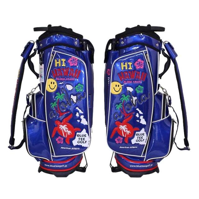 ブルーティーゴルフ BTG-CB021 ハイ ハワイ エナメル スタンドバッグ キャディバッグ 9.0型 4.0kg 46インチ対応 BLUE TEE GOLF HI HAWAII 10p