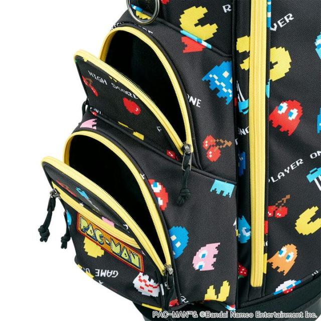 パックマン OCB0008 カートバッグ イエロー 9.5型 2.6kg スタンド式 5分割 47インチ対応 バンダイ ナムコ 公式 ゲーム キャラクター  PAC-MAN BANDAI NAMCO  ゴルフバッグ  カート式  キャディバッグ