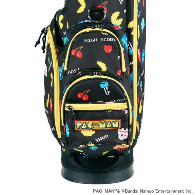 パックマン OCB0008 カートバッグ イエロー 9.5型 2.6kg スタンド式 5分割 47インチ対応 バンダイ ナムコ 公式 ゲーム キャラクター  PAC-MAN BANDAI NAMCO  ゴルフバッグ  カート式  キャディバッグ