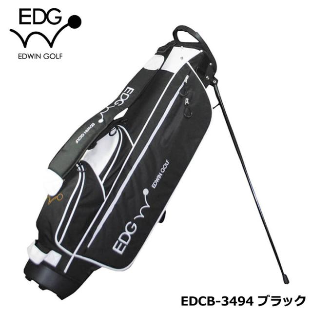 EDWIN GOLF 超軽量 6.5型 スタンドバッグ EDCB-3494 キャディバッグ (ブラック)  2.0kg 4分割 47インチ対応     軽い ゴルフバッグ  スタンド式 エドウィン レザックス  LEZAX