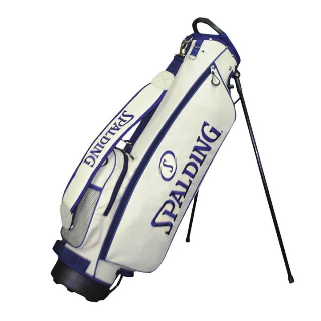 スポルディング 6.5型 キャディバッグ 超軽量 1.9kg SPCB-3469 (アイボリー)  4分割 47インチ対応   Cart Bag  ゴルフバッグ  カート式 SPALDING レザックス  LEZAX