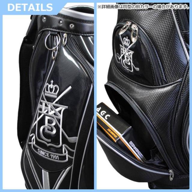 ブリティッシュクラシック BCCB-3460 キャディバッグ 9.5型 （ブラック/レッド）4.5kg 47インチ ５分割 British Classic