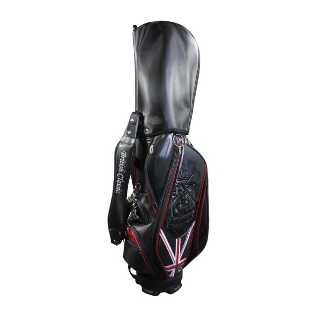 ブリティッシュクラシック BCCB-3460 キャディバッグ 9.5型 （ブラック/レッド）4.5kg 47インチ ５分割 British Classic
